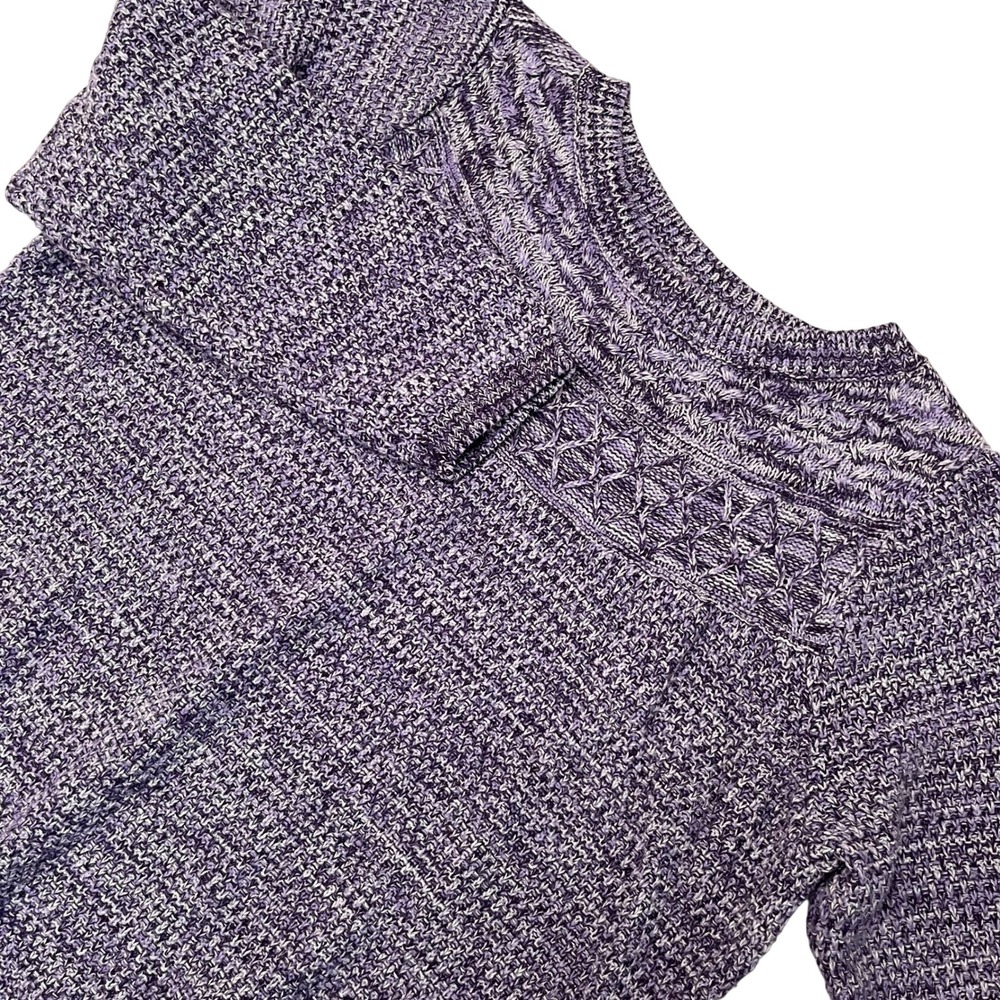 Croft & Barrow Cable Knit Purple Pullover Sweater, Purple Loungewear 412